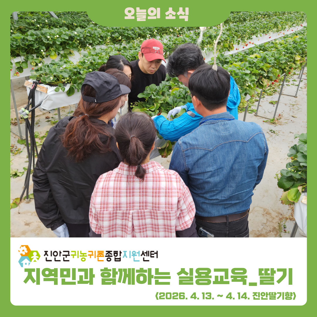 2026년 지역민과 함께하는 실용교육(딸기) 활동 소식